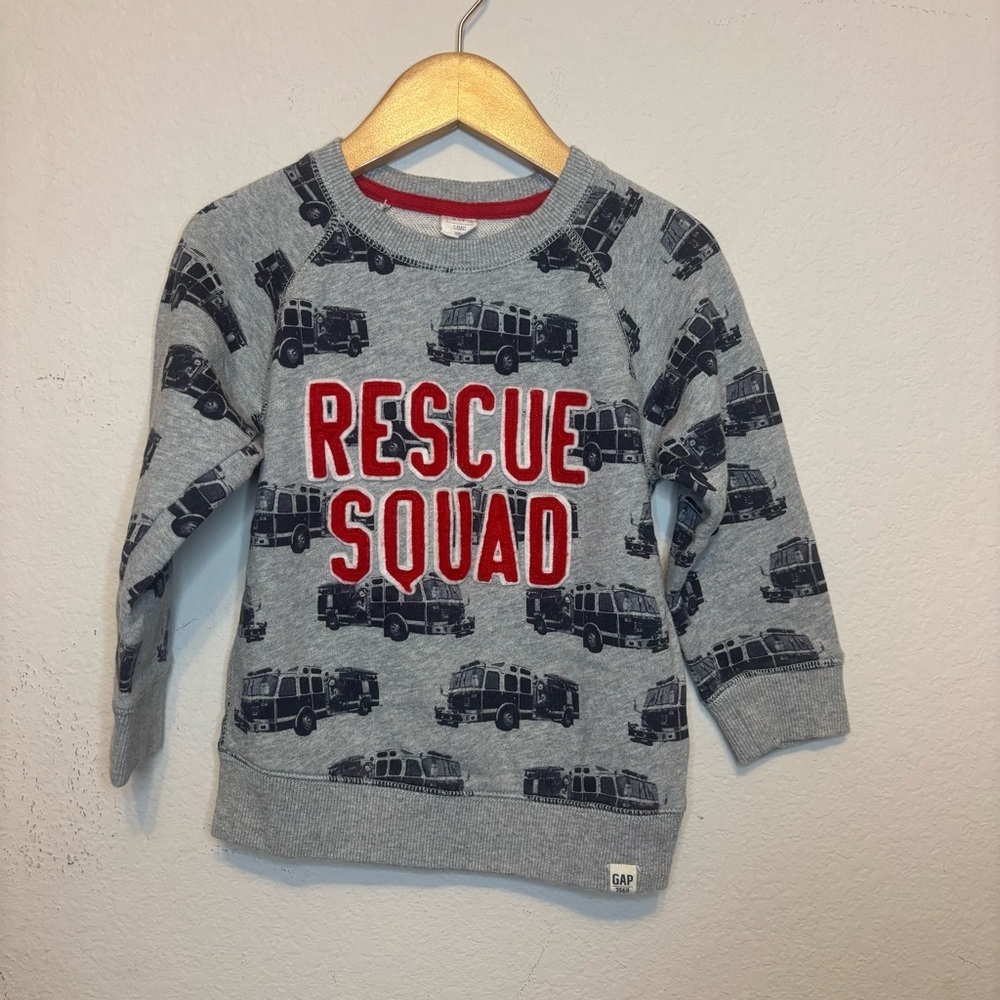 GAP Kids Gray Rescue Squad Sweatshirt, size 4T